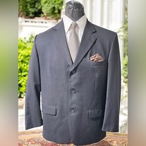 Versini Mens Elegant Charcoal Men's Wool Blazer Great to Excellent Condition.